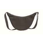 Borsa a tracolla crossbody in RPET con tasca principale color grigio scuro seconda vista