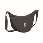 Borsa a tracolla crossbody in RPET con tasca principale color grigio scuro vista principale