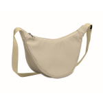 Borsa a tracolla crossbody in RPET con tasca principale color avorio