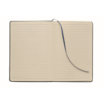 Taccuino con copertina rigida con supporto per cellulare A5 a righe color blu mare settima vista