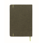 Taccuino con copertina rigida con supporto per cellulare A5 a righe color verde scuro quinta vista