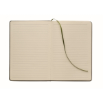 Taccuino con copertina rigida con supporto per cellulare A5 a righe color verde scuro settima vista