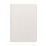 Taccuino in fibra di canna da zucchero a copertina rigida A5 a righe color bianco quinta vista