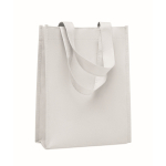 Piccola borsa in RPET in vari colori con fondo a soffietto 80 g/m2 color bianco
