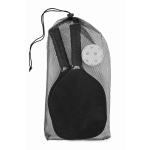 Set pickleball con 2 racchette e 1 pallina in borsa a rete color nero