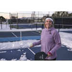Set pickleball con 2 racchette e 1 pallina in borsa a rete color nero vista ambiente principale