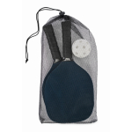 Set pickleball con 2 racchette e 1 pallina in borsa a rete color blu mare