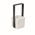 Vaso da interno con 4 luci LED sulla parte superiore color bianco