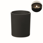 Candela alla vaniglia in cera vegetale con stoppino in legno color nero settima vista
