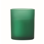 Candela alla vaniglia in cera vegetale con stoppino in legno color verde