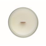 Candela alla vaniglia in cera vegetale con stoppino in legno color trasparente quinta vista