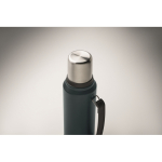 Thermos in acciaio inox riciclato con 1 bicchiere e manico laterale 1L color blu mare terza vista fotografica