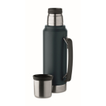 Thermos in acciaio inox riciclato con 1 bicchiere e manico laterale 1L color blu mare quinta vista
