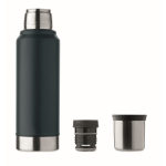 Thermos in acciaio inox riciclato con 1 bicchiere e manico laterale 1L color blu mare settima vista