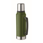 Thermos in acciaio inox riciclato con 1 bicchiere e manico laterale 1L color verde scuro