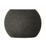 Altoparlante rotondo con dettaglio in bambù nero sulla parte superiore color nero sesta vista