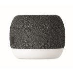 Piccolo altoparlante wireless in RPET con dettaglio in bambù nero color nero nona vista