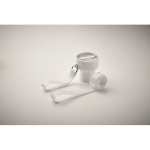 Bottiglia termica con manico e bicchiere nella parte inferiore 500ml color bianco sesta vista fotografica