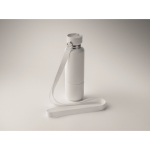 Bottiglia termica con manico e bicchiere nella parte inferiore 500ml color bianco settima vista fotografica