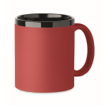 Tazza in ceramica con rivestimento soft-touch colorato 300ml color rosso