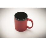 Tazza in ceramica con rivestimento soft-touch colorato 300ml color rosso quarta vista fotografica