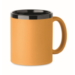 Tazza in ceramica con rivestimento soft-touch colorato 300ml color giallo