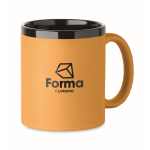 Tazza in ceramica con rivestimento soft-touch colorato 300ml color giallo vista principale
