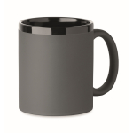 Tazza in ceramica con rivestimento soft-touch colorato 300ml color grigio scuro
