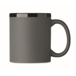 Tazza in ceramica con rivestimento soft-touch colorato 300ml color grigio scuro seconda vista