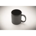 Tazza in ceramica con rivestimento soft-touch colorato 300ml color grigio scuro quarta vista fotografica