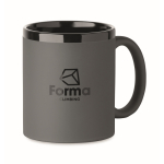 Tazza in ceramica con rivestimento soft-touch colorato 300ml color grigio scuro vista principale