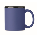 Tazza in ceramica con rivestimento soft-touch colorato 300ml color blu reale seconda vista