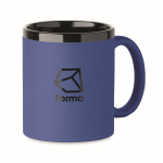 Tazza in ceramica con rivestimento soft-touch colorato 300ml color blu reale vista principale