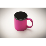 Tazza in ceramica con rivestimento soft-touch colorato 300ml color fucsia quarta vista fotografica