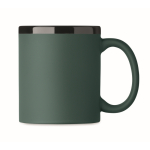 Tazza in ceramica con rivestimento soft-touch colorato 300ml color verde scuro seconda vista