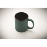 Tazza in ceramica con rivestimento soft-touch colorato 300ml color verde scuro quarta vista fotografica