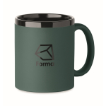 Tazza in ceramica con rivestimento soft-touch colorato 300ml color verde scuro vista principale