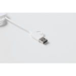 Portachiavi con diversi cavi di ricarica e uscite multiple color bianco sesta vista fotografica