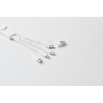 Portachiavi con diversi cavi di ricarica e uscite multiple color bianco settima vista fotografica