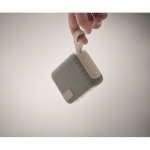 Piccolo altoparlante wireless con manico coordinato per il trasporto color grigio terza vista fotografica