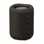 Piccolo altoparlante wireless in tessuto RPET 3 ore di riproduzione color nero