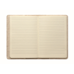 Taccuino con dettagli in sughero e cotone e caricatore wireless A5 color beige quinta vista