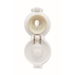 Borraccia anti-perdita in acciaio inox con apertura a pressione 300ml color bianco nona vista