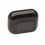 Cuffie wireless con custodia touch screen color nero terza vista