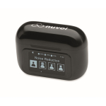 Cuffie wireless con custodia touch screen color nero vista principale