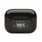 Cuffie wireless con custodia touch screen color nero sesta vista