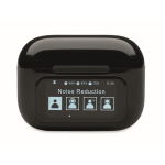 Cuffie wireless con custodia touch screen color nero settima vista