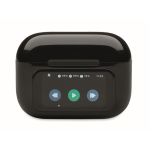 Cuffie wireless con custodia touch screen color nero ottava vista
