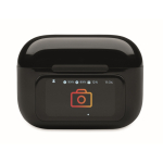 Cuffie wireless con custodia touch screen color nero decima vista