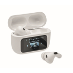 Cuffie wireless con custodia touch screen color bianco